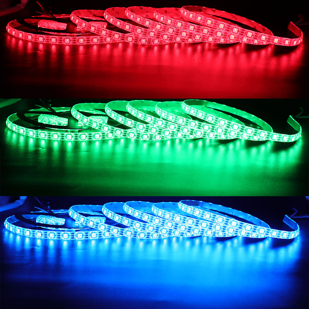 DC5V WS2812B IP65 Waterproof 18LEDs/Ft Addressable Led Strip Arduino DC5V WS2812B IP65 Waterproof 18LEDs/Ft Addressable Led Strip Arduino